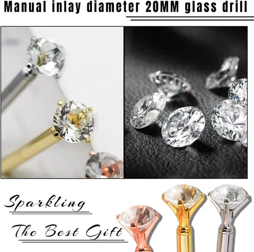 Miniatura 3 de 1 a 500 bolígrafos de diamante personalizados con cristal, bolígrafo de lujo a granel personalizado con texto de nombre grabado, regalo Dia