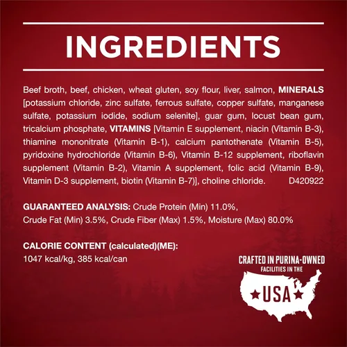 Miniatura 5 de Purina ONE Alimento húmedo para perros con alto contenido de proteínas True Instinct Cortes tiernos en salsa de comida para perros con carne de res