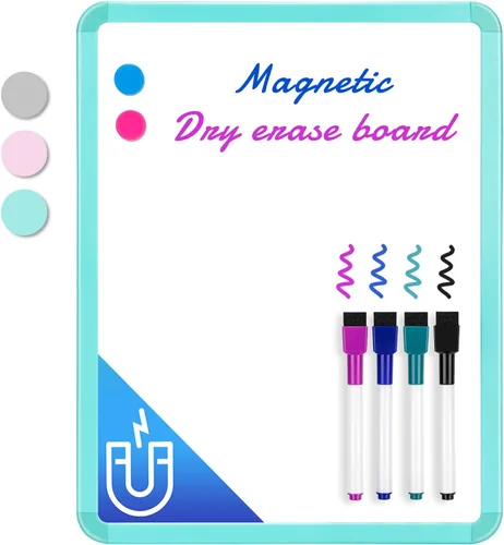 Miniatura 16 de VUSIGN Pizarra blanca pequeña de borrado en seco, pizarra blanca de 11 x 14 pulgadas para niños, estudiantes, nevera, casillero, mini pizarra