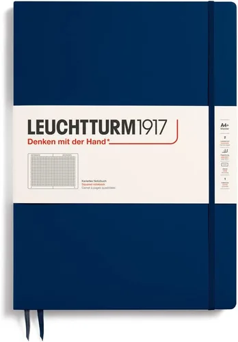 Miniatura 39 de LEUCHTTURM1917 - Cuaderno de tapa dura Master Slim A4+ - 123 páginas numeradas para escritura y diario (salvia, a rayas)