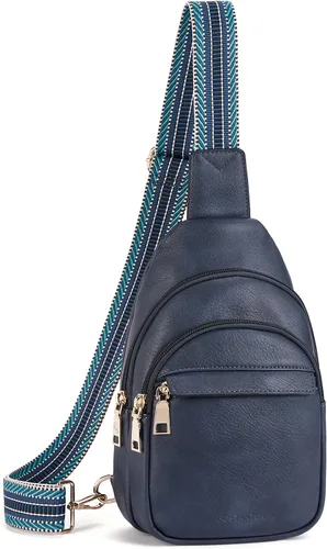 BOSTANTEN Bolso bandolera pequeño para mujer, bolso cruzado de cuero, riñonera, bolsa de pecho para viajes