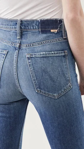 Miniatura 6 de MOTHER Jeans de cintura alta para mujer Negro