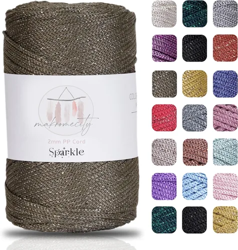 Miniatura 40 de Makromecity, 2 carretes de cordón de macramé de poliéster de 2 mm x 250 yardas (750 pies) de 2 mm de cordón de polipropileno para macramé, ideal