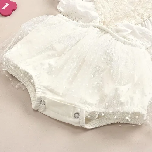 Miniatura 44 de IDOPIP Conjunto de ropa de 1er cumpleaños para niñas con estampado floral, estilo bohemio, con encaje, tutú y diadema de princesa