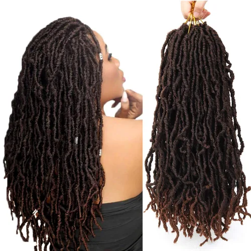 Miniatura 29 de Youngther Cabello sintético de ganchillo de 24 pulgadas, 6 unidades, 84 soportes, extensibles, cabello de ganchillo suave de diosa, cabello 1b