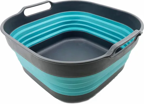 Miniatura 8 de SAMMART Sartén plegable de 10L (2.64 galones), lavabo plegable, tina portátil para lavar platos, bandeja de almacenamiento de cocina que ahorra