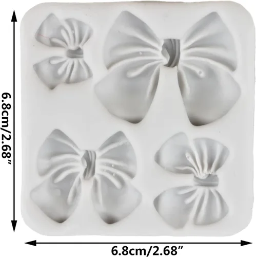 Miniatura 2 de Moldes de fondant de Bowknot para pajarita de silicona para decoración de pasteles Decoración de cupcakes Pasta de goma de chocolate Pasta