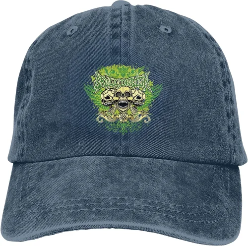 Miniatura 9 de Cowboy Hat Trendy Hats for Man and Women Djustable Four Season Outdoor Baseball Cap of Hell Skull with Angel Navy Blue