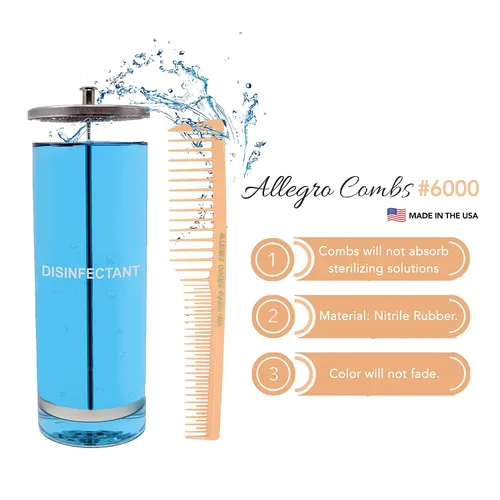 Miniatura 2 de Allegro Combs 6000 peines de pelo con dientes anchos y ventilados, para peluquero y estilista, pelo rizado, mezcla fresca, 12