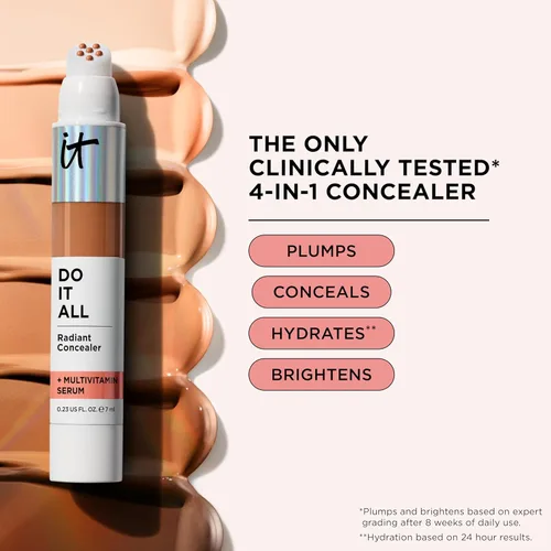 Miniatura 6 de IT Cosmetics Do It All Radiant Corrector - Corrector de maquillaje - Hidrata e ilumina - Cobertura media sin arrugas y acabado radiante