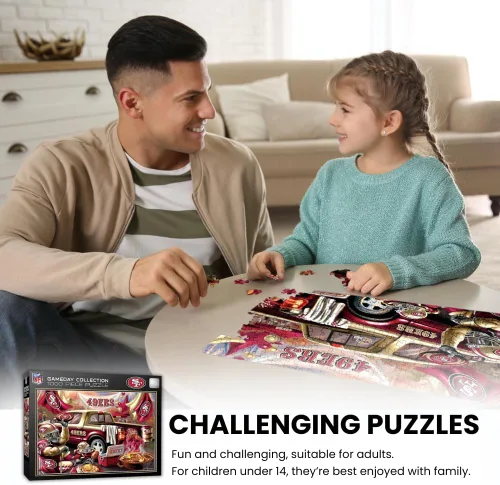 Miniatura 4 de MasterPieces - Rompecabezas de 1000 piezas, NFL San Francisco 49ers, divertido para adultos y familia, acabado antirreflejo, 19.25 x 26.75 pulgadas