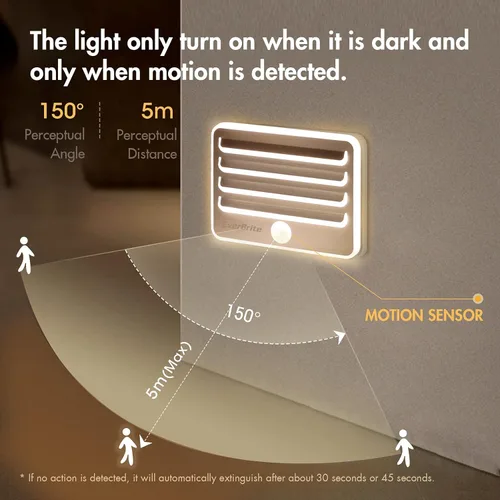 Miniatura 2 de EverBrite Luces nocturnas con sensor de movimiento, luz LED suave y cálida, funciona con pilas, luz nocturna autoadhesiva para dormitorio, baño