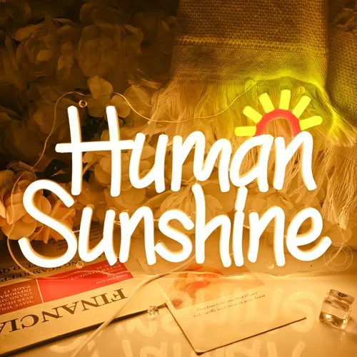 Miniatura 5 de SYLHOME Letrero de luz LED de neón con luz de sol humana, inspirador, oficina, habitación de niños, dormitorio, decoración de pared para profesor