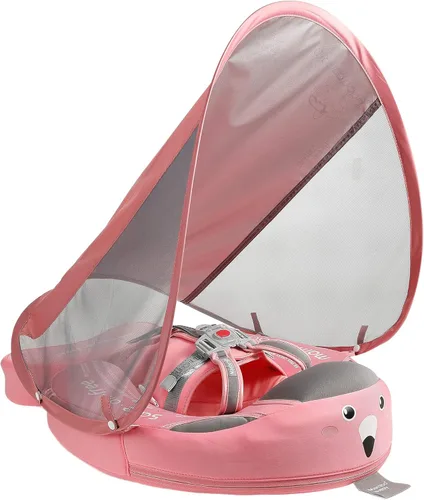 Miniatura 11 de Mambobaby Flotador de natación para bebé con toldo, flotador de bebé sólido no inflable, material de cuero suave impermeable y agradable a la piel