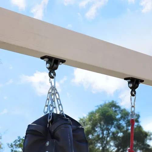 Miniatura 4 de BETOOLL Ganchos de columpio resistentes de capacidad de 2400 libras para juegos de madera, patio de recreo, porche, interiores y exteriores, ganchos