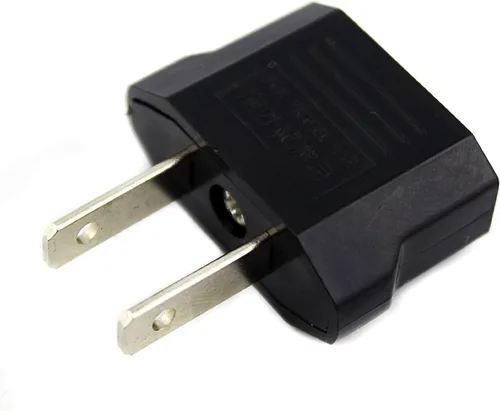 Miniatura 2 de ANRANK E-U4113619AK Adaptador de enchufe europeo a estadounidense (negro, paquete de 2)