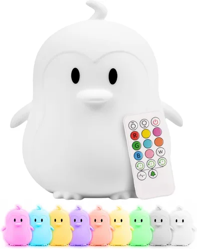 Miniatura 10 de Lumipets Pepper The Puppy Dog - Luz nocturna de silicona blanda para niños Bonita luz nocturna con control remoto y control táctil