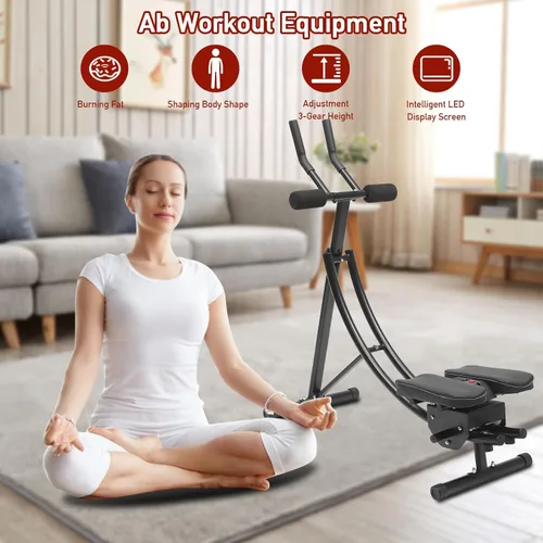 Miniatura 2 de Máquina abdominal, equipo de entrenamiento AB para ejercicio abdominal y entrenamiento de fuerza, máquina abdominal ajustable para entrenamiento