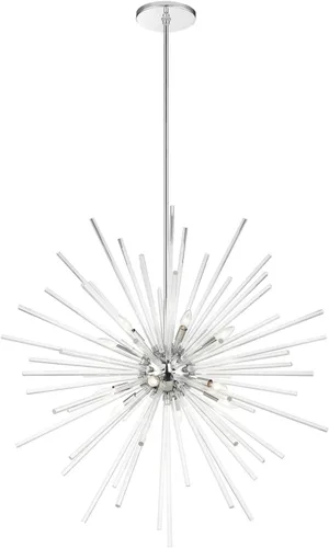 Miniatura 7 de Livex Lighting Utopia - Lámpara colgante de 12 luces de cromo pulido
