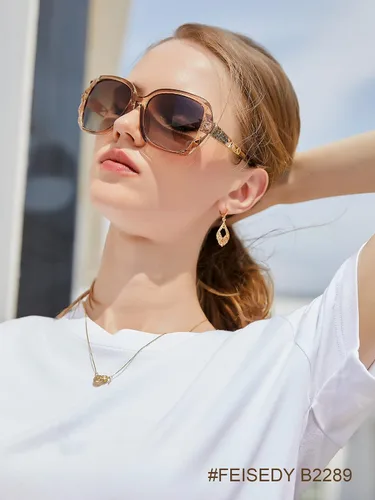 Miniatura 7 de FEISEDY - gafas de sol polarizadas para mujer, marco compuesto brillante B2289