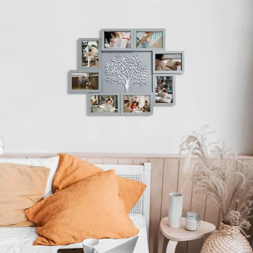 Miniatura 9 de Jerry & Maggie Marcos de fotos de collage para decoración de pared para el hogar, marcos de fotos de árbol familiar para pared, marco de fotos de 4