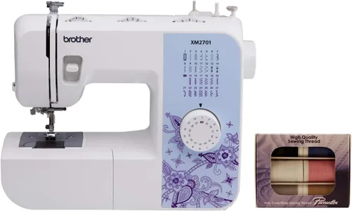 Miniatura 18 de Máquina de coser Brother XM2701 liviana, con todas las funciones, con 27 puntos, función automática para hacer ojales en 1 paso, 6 pies de costura