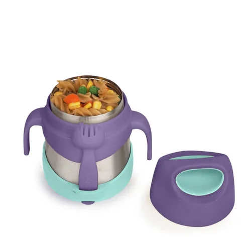 Miniatura 16 de b.box Tarro de alimentos aislado con tenedor para niños pequeños, recipiente fácil de abrir, acero inoxidable, más de 5 horas de temperaturas