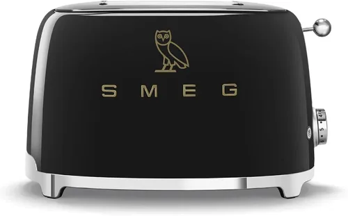 Miniatura 3 de Smeg Tostadora de 2 rebanadas, acero inoxidable, colección OVO, tostadora de dos rebanadas con 6 ajustes preestablecidos y bandeja extraíble