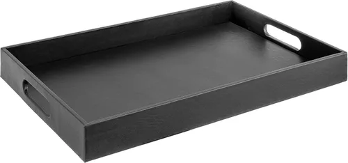 Miniatura 23 de Home Redefined - Moderna y elegante bandeja rectangular de 17.5 x 12 pulgadas, estilo shagreen, color azul bebé claro, con aspecto de cuero falso