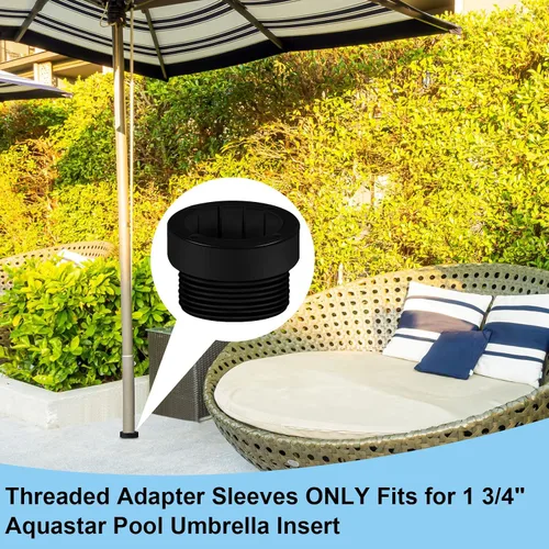 Miniatura 5 de Thyle Adaptador estabilizador de sombrilla de piscina, fundas de adaptador roscadas para sombrilla de piscina, inserto estabilizador para patio al