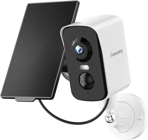 Miniatura 11 de fanxiang Cámara de seguridad inalámbrica 2K con batería recargable para exteriores, WiFi, rotación panorámica de 300°, detección de movimiento AI
