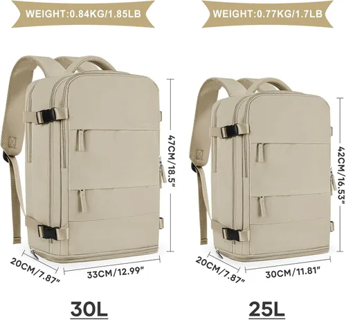 Miniatura 3 de coowoz Mochila Grande de Viaje para Hombres y Mujeres, Mochila de Transporte, Mochila de Senderismo Impermeable para Deportes al Aire Libre, Caqui