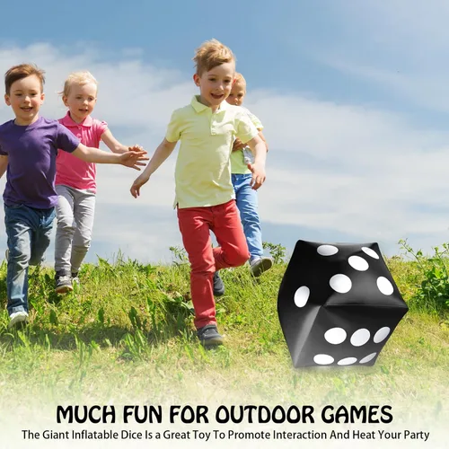 Miniatura 7 de Paquete de 3 dados inflables grandes jumbo gigantes para interiores y exteriores, juego de mesa Ludo, artículo para fiestas en la piscina