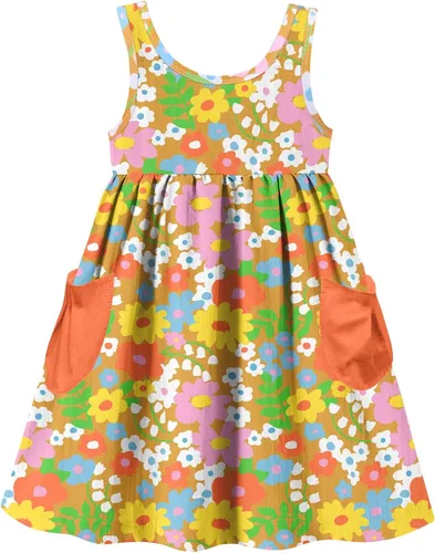 Miniatura 6 de Vieille Vestido sin mangas para niñas pequeñas, lindo vestido de verano con bolsillo, 2-7 años