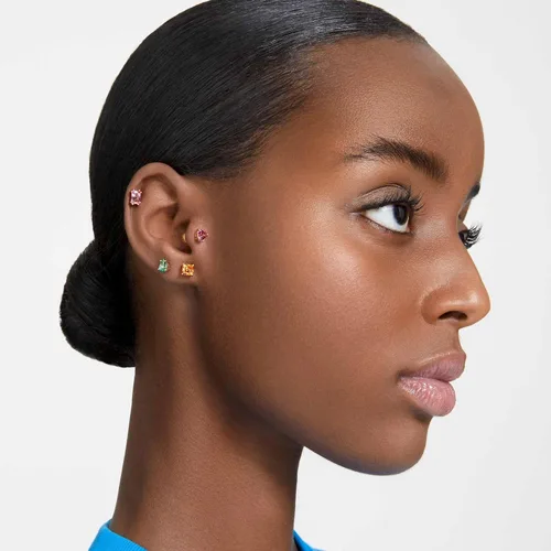 Miniatura 5 de Swarovski Chroma Drop Crystal Earrings, Gold Tone Finish, Rhodium Finish, Latch Back Closure