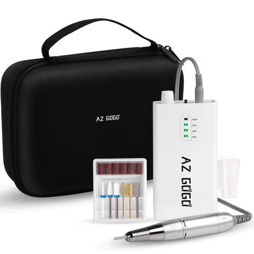 Miniatura 10 de AZ GOGO - Taladro de uñas portátil de 30000 RPM, taladro eléctrico profesional recargable para uñas de gel acrílico, manicura/pedicura, pulido