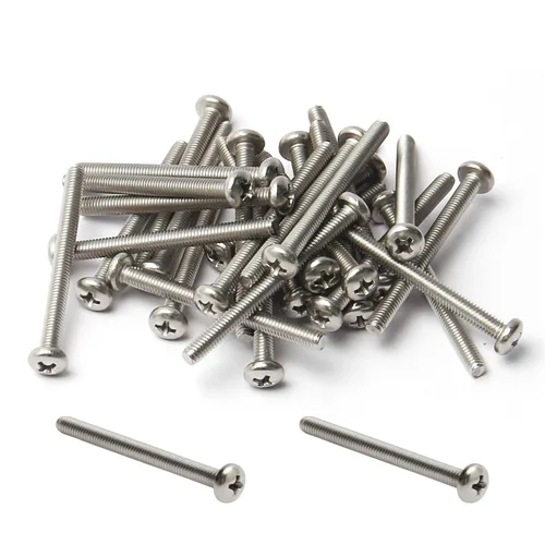 Miniatura 38 de Tornillos de máquina de jalar de perilla M4-0.028x0.197 in M4-0.028x0.197 in Tornillos de cabeza plana métrica Phillips Drive Tornillo de cabeza