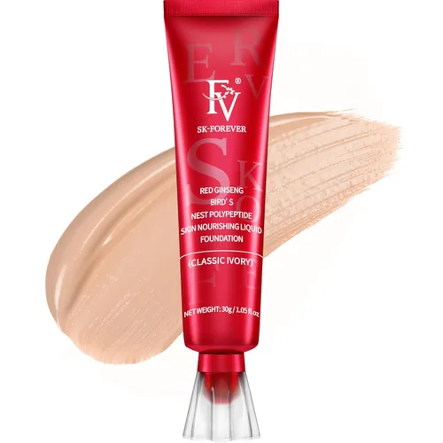 Miniatura 16 de FV Base líquida impermeable con acabado mate, ligera, sin aceite, maquillaje de aspecto natural para pieles mixtas y grasas, cobertura ligera a