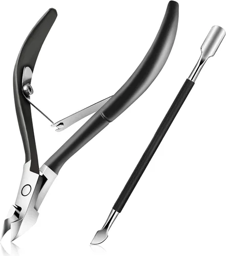 Miniatura 5 de Easkep - Corta cutículas y empujador de cutículas, corta cutículas profesional de acero inoxidable para dedos de manos y pies, pedicura y manicura