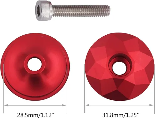 Miniatura 4 de NUEAYMS Espacio de auriculares con parte superior de vástago, tapa de aluminio para auriculares de bicicleta, cubierta de vástago de bicicleta