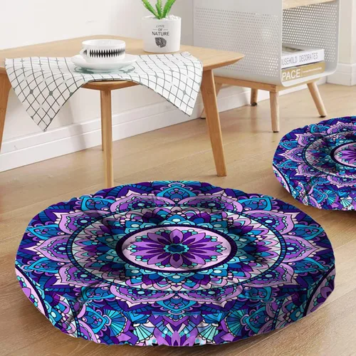 Cojín de meditación con mandala, tapete de meditación bohemio, almohadas de meditación para sentarse en el suelo, cojines para sentarse en casa y al