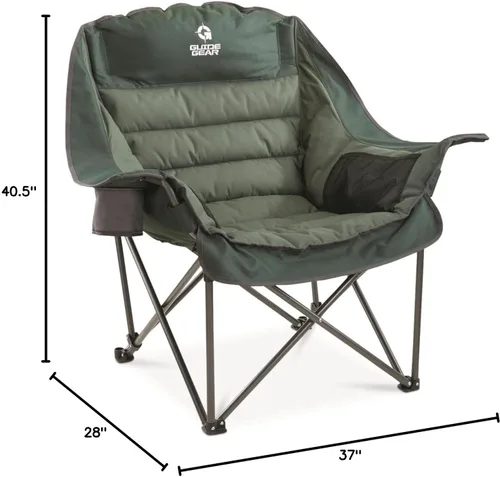 Miniatura 3 de Guide Gear Silla de Campamento Acolchada Extra Grande de Tamaño Grande, Portátil, Plegable, Sillas Grandes de Playa y Campamento para Exteriores