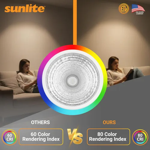 Miniatura 4 de Sunlite 40979-SU - Bombilla LED PAR30 de cuello corto, 9 vatios, (equivalente a 75 W), 750 lúmenes, base de tornillo medio (E26), regulable, Blanco
