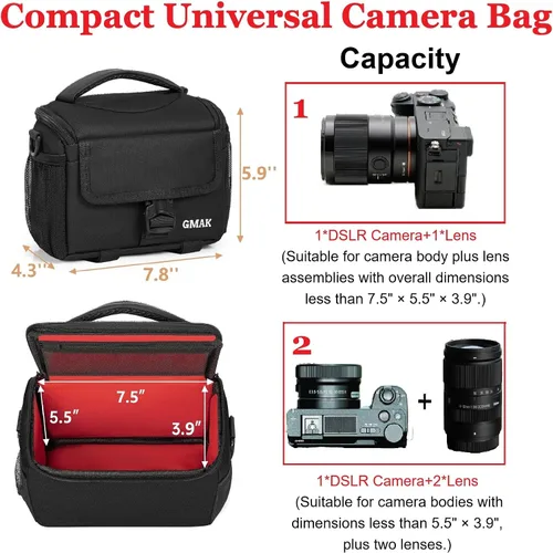 Miniatura 4 de Bolsa de transporte para cámara, estuche anti-choque con cubierta impermeable para lluvia compatible con Canon EOS R50 M50 Powershot SX540 SX70