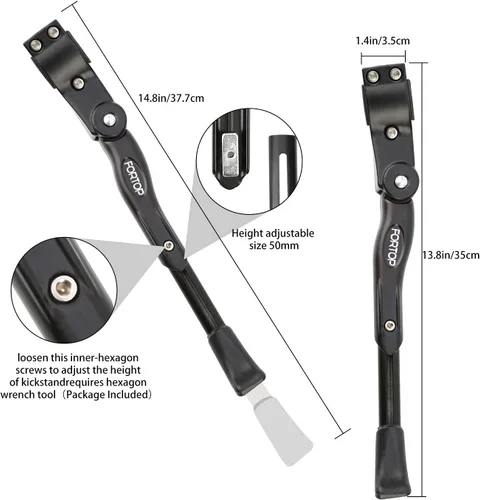 Miniatura 2 de Soporte de bicicleta para bicicleta de adulto, soporte de bicicleta de aluminio ajustable para bicicletas de 24, 26, 27.5, 29 pulgadas, bicicletas