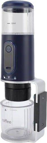 Miniatura 10 de Zunate Cafetera portátil, cafetera de viaje compatible con café molido y cápsulas para viajes, camping, senderismo, pesca, picnic y trabajo (blanco)