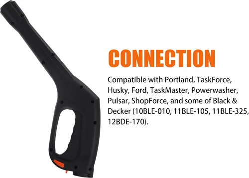 Miniatura 3 de FIXFANS Pistola de lavado a presión, compatible con algunas hidrolimpiadoras eléctricas Portland Husky Black Decker, Ford Pulsar Shopforce Taskforce