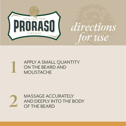 Miniatura 3 de Proraso - Bálsamo para barba para hombres, nutre y suaviza el crecimiento de la barba nueva y las barbas cortas