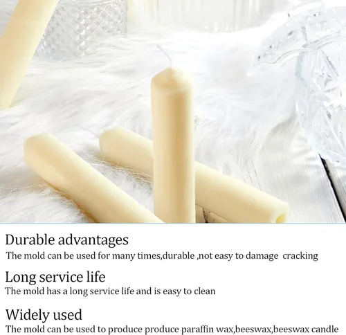 Miniatura 4 de Molde de vela cónica de 2 piezas para hacer velas de emergencia y velas de mesa con mechas de alambre, kit de herramientas