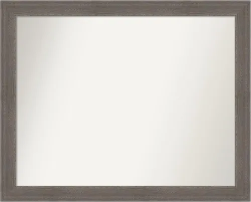 Miniatura 369 de Amanti Art Espejo de pared personalizado no biselado (24.5 x 24.5 pulgadas), marco gris marrón alta, varios tamaños personalizados, espejo de baño